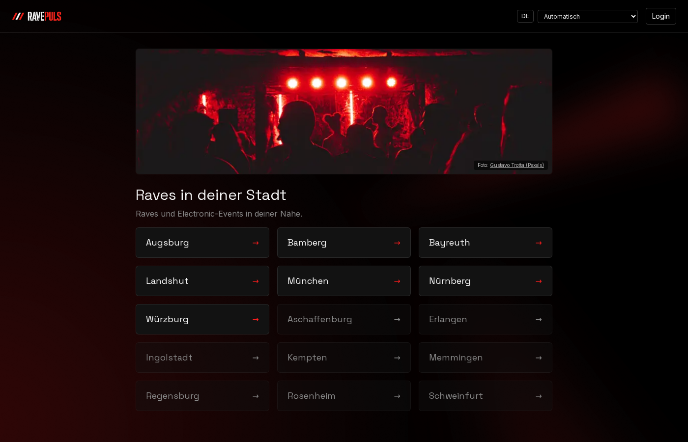 Screenshot: Ravepuls